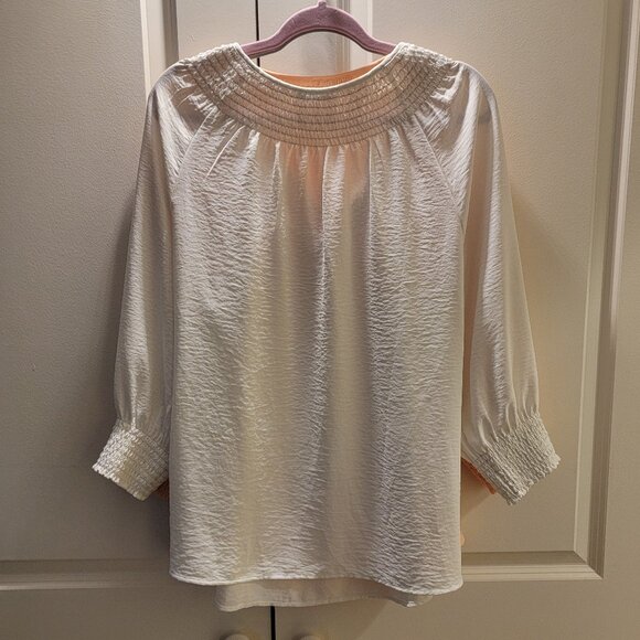 2 Calvin Klein Size Large 3/4 sleeve Boho Peasant Tops. Excellent Condition. - Picture 5 of 11